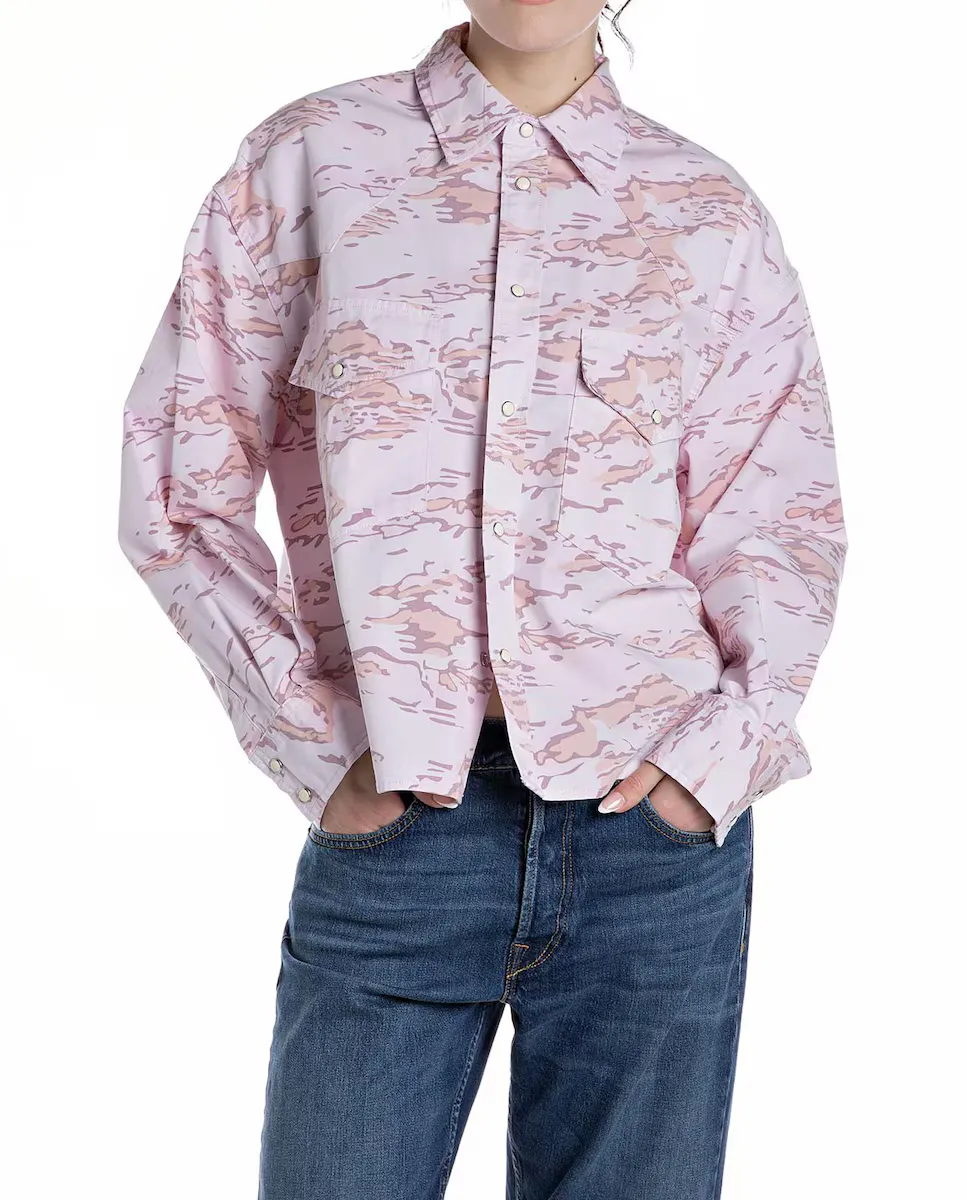 Женская рубашка с длинным рукавом и свободным кроем Replay, розовый
Женская рубашка с длинным рукавом и свободным кроем Replay, розовый