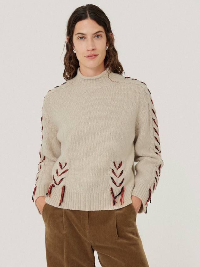 Джемпер из плотной шерсти с плетеным кабелем Jigsaw, кремовый/разноцветный
Джемпер из плотной шерсти с плетеным кабелем Jigsaw, кремовый/разноцветный