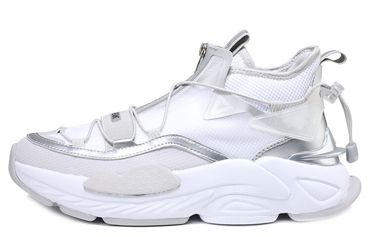 Кроссовки State Pole для бега мужские с высоким верхом белые/серебристые Peak
Кроссовки State Pole для бега мужские с высоким верхом белые/серебристые Peak