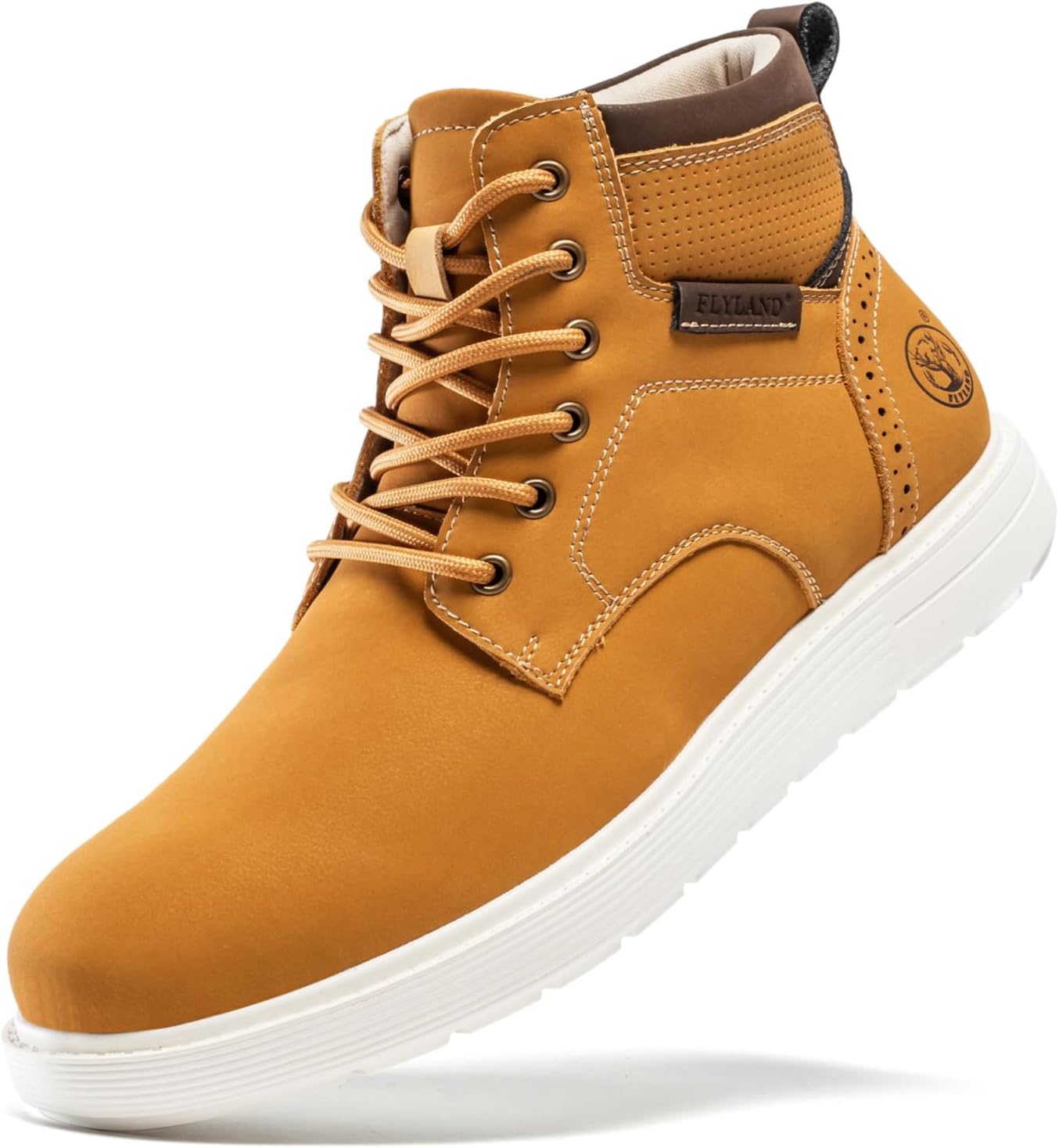 Мужские модные сникерсы-челси FLYLAND, кожаные ботинки на шнуровке до щиколотки, легкие, нескользящие, для ходьбы, золотой
Мужские модные сникерсы-челси FLYLAND, кожаные ботинки на шнуровке до щиколотки, легкие, нескользящие, для ходьбы, золотой