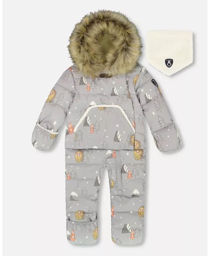 Детский комбинезон Baby Boy One-Piece Baby Snug Snowsuit для автокресла серый с принтом медвежонка Deux Par Deux
Детский комбинезон Baby Boy One-Piece Baby Snug Snowsuit для автокресла серый с принтом медвежонка Deux Par Deux