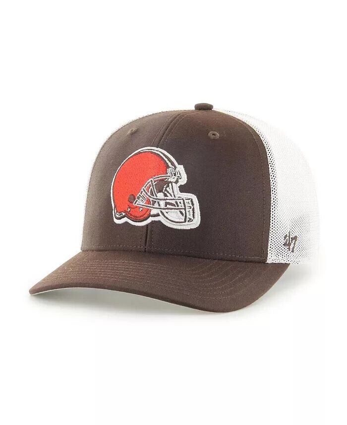 Мужская коричнево-белая кепка Cleveland Browns Trophy Trucker Flex Hat '47 Brand
Мужская коричнево-белая кепка Cleveland Browns Trophy Trucker Flex Hat '47 Brand