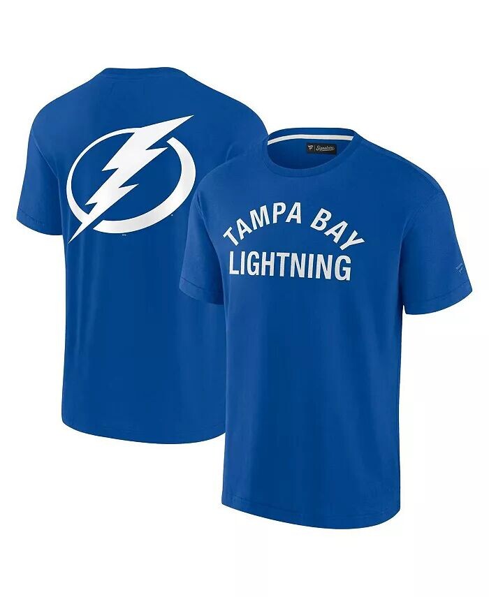 Мужская и женская синяя футболка Tampa Bay Lightning Super Soft с коротким рукавом Fanatics Signature
Мужская и женская синяя футболка Tampa Bay Lightning Super Soft с коротким рукавом Fanatics Signature