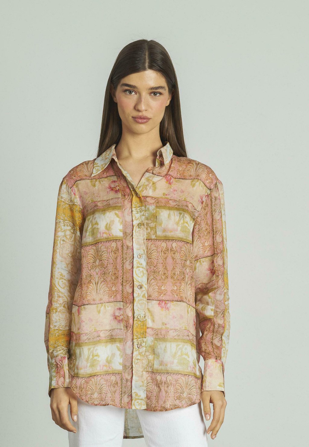 Блузка на пуговицах ESTAMPADA Alma en Pena, лосось
Блузка на пуговицах ESTAMPADA Alma en Pena, лосось