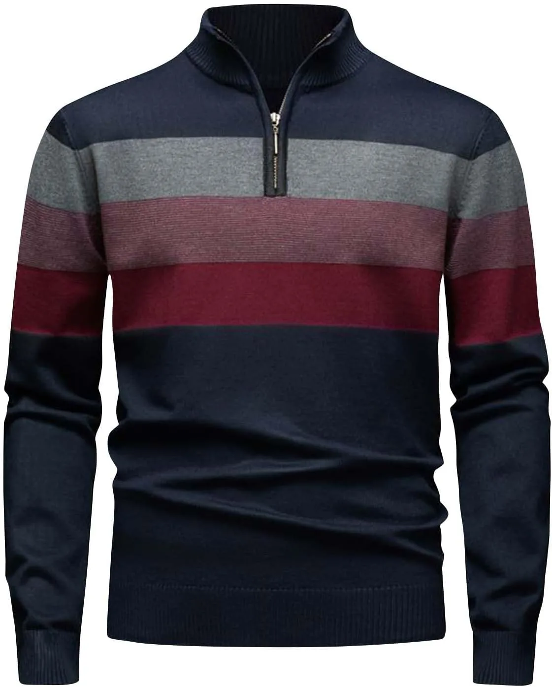 Свитер мужской Color Block с длинными рукавами и молнией на четверть
Свитер мужской Color Block с длинными рукавами и молнией на четверть