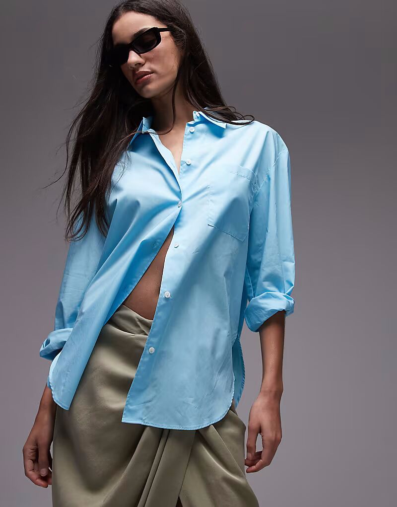 Легкая рубашка свободного кроя из хлопка Mango синего цвета
Легкая рубашка свободного кроя из хлопка Mango синего цвета