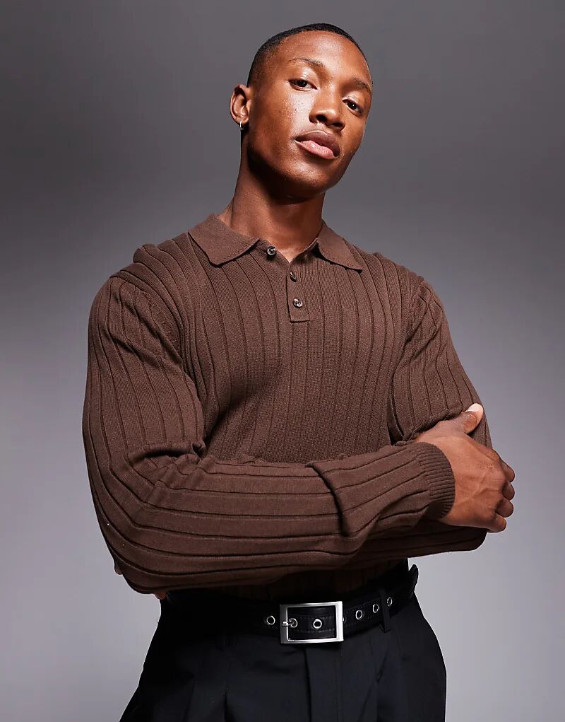 Джемпер-поло Essential Muscle Fit из трикотажной резинки коричневого цвета ASOS DESIGN
Джемпер-поло Essential Muscle Fit из трикотажной резинки коричневого цвета ASOS DESIGN
