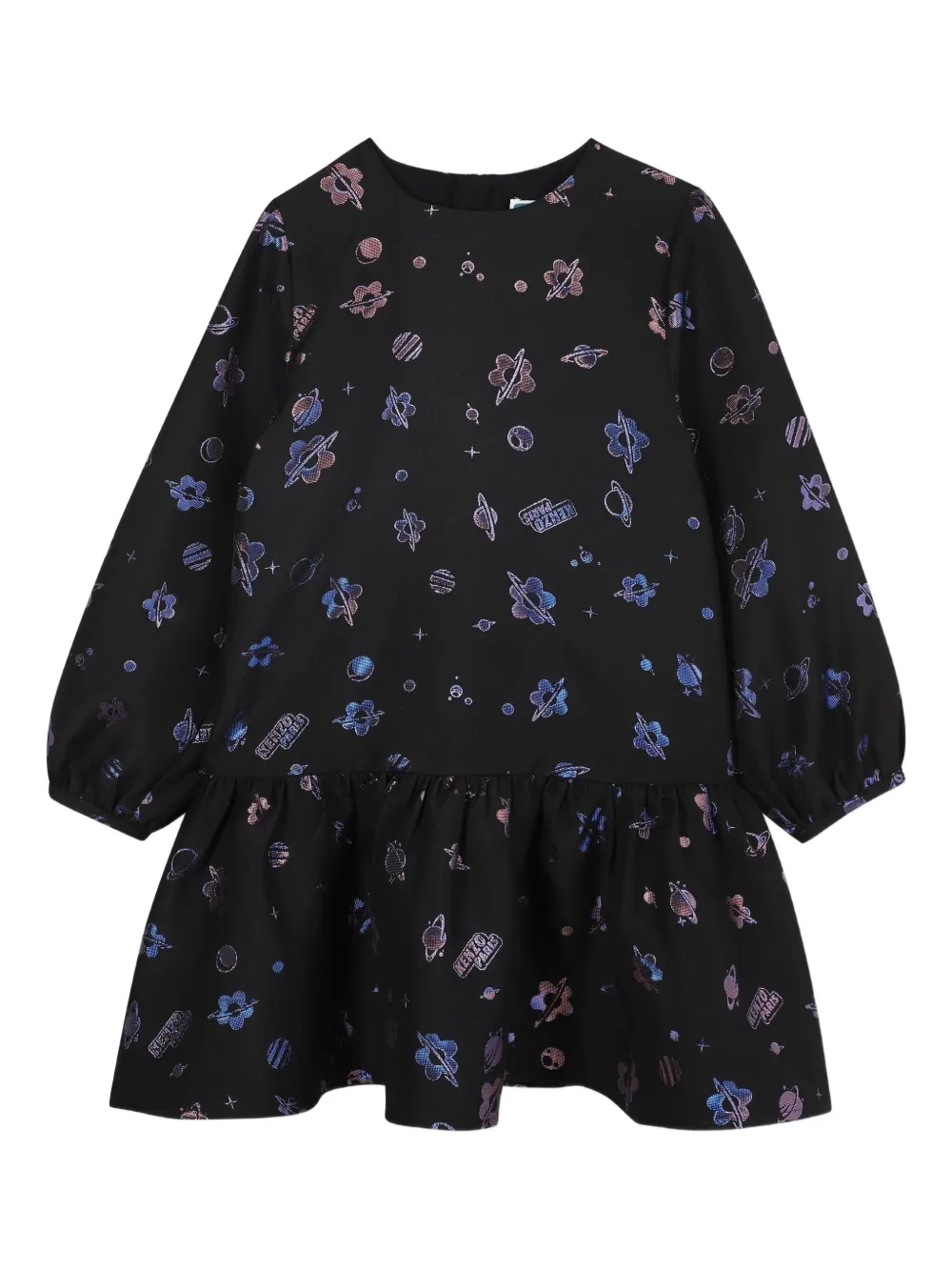 Жаккардовое платье с узором Kenzo Kids, синий
Жаккардовое платье с узором Kenzo Kids, синий