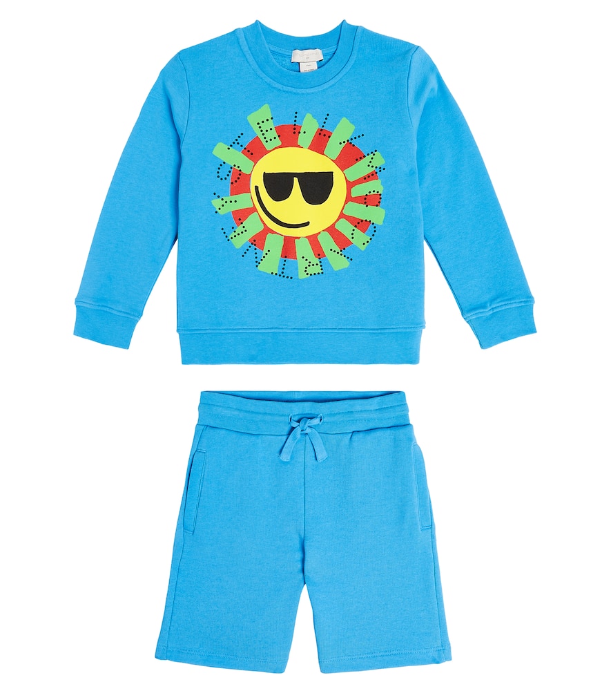 Хлопковый принтованный свитшот и шорты Stella McCartney Kids, Azure-Blue
Хлопковый принтованный свитшот и шорты Stella McCartney Kids, Azure-Blue