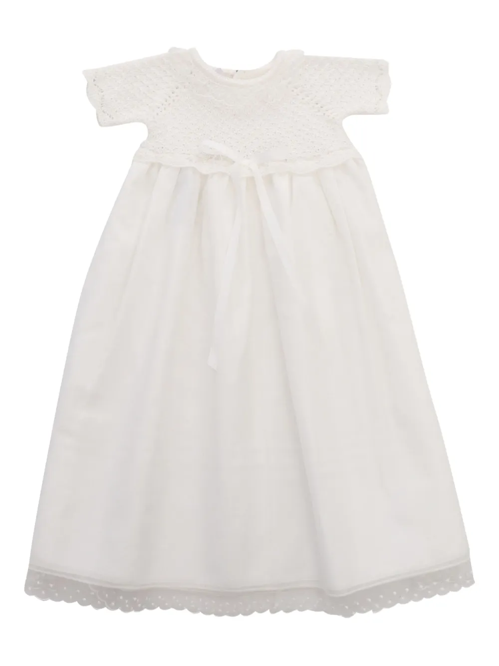 Платье с фестонами и кружевом Paz Rodriguez, белый 
Платье с фестонами и кружевом Paz Rodriguez, белый