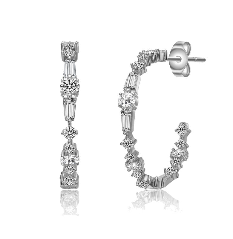 Серьги-кольца C-Hoop из стерлингового серебра с прозрачным кубическим цирконием Genevive, белый
Серьги-кольца C-Hoop из стерлингового серебра с прозрачным кубическим цирконием Genevive, белый