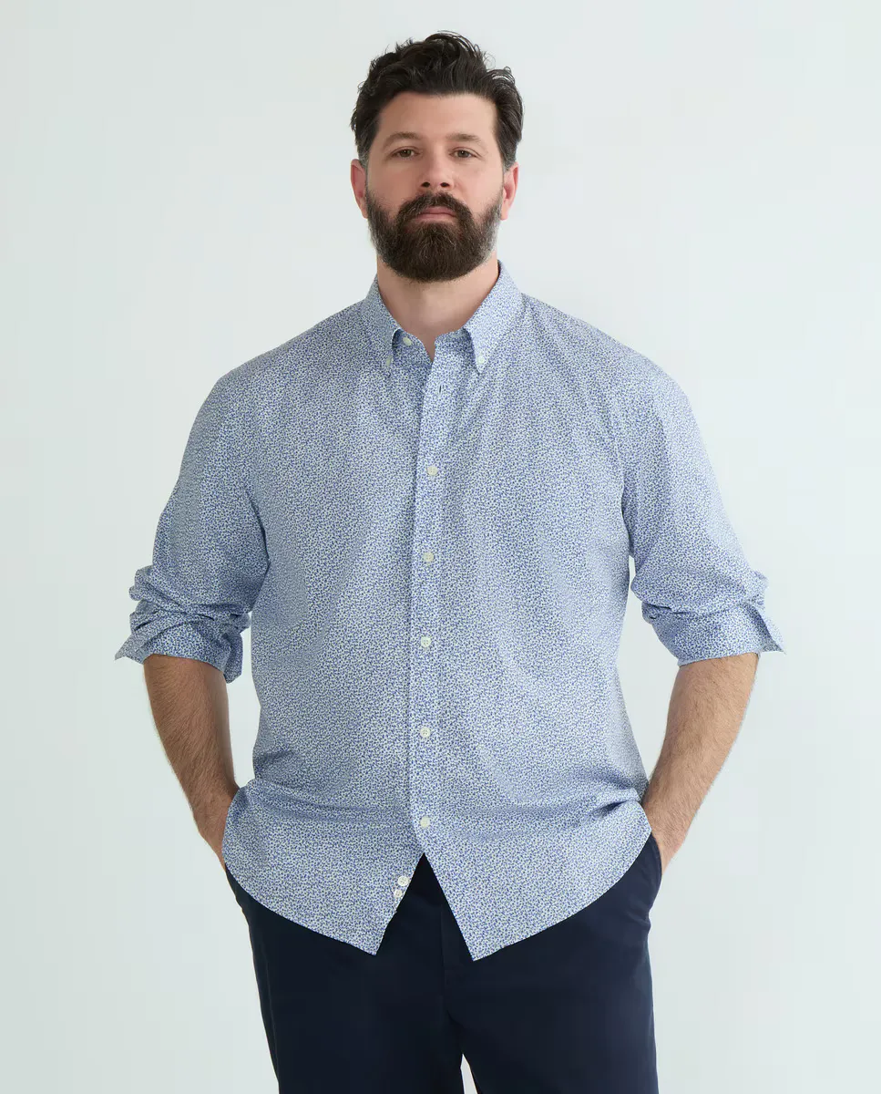 Мужская спортивная рубашка больших размеров с микропринтом Dustin, синий
Мужская спортивная рубашка больших размеров с микропринтом Dustin, синий