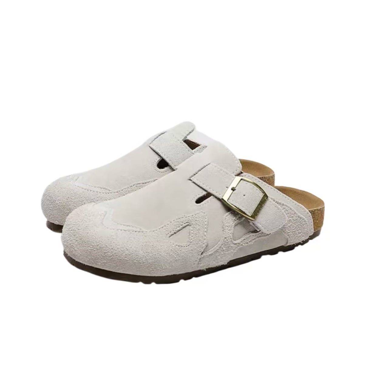 SHUMO Износостойкие противоскользящие тапочки с закрытым носком унисекс бежевые, цвет Beige 
SHUMO Износостойкие противоскользящие тапочки с закрытым носком унисекс бежевые, цвет Beige