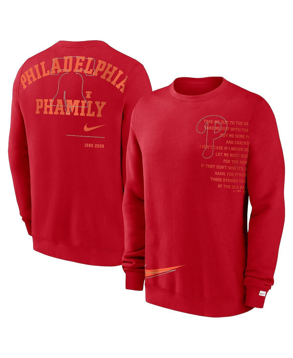 Мужской красный флисовый пуловер Philadelphia Phillies Statement Ball Game Толстовка Nike
Мужской красный флисовый пуловер Philadelphia Phillies Statement Ball Game Толстовка Nike