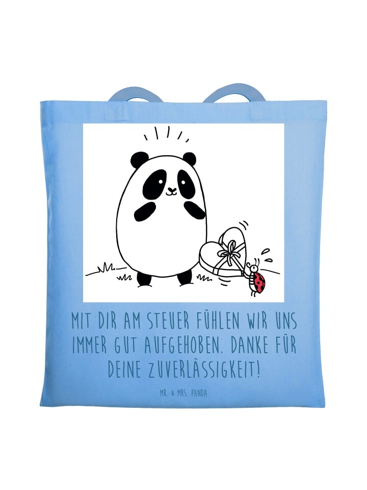 Сумка Mr. & Mrs. Panda Tragetasche Busfahrer Sicherheit mit Spruch, небесно-синий 
Сумка Mr. & Mrs. Panda Tragetasche Busfahrer Sicherheit mit Spruch, небесно-синий