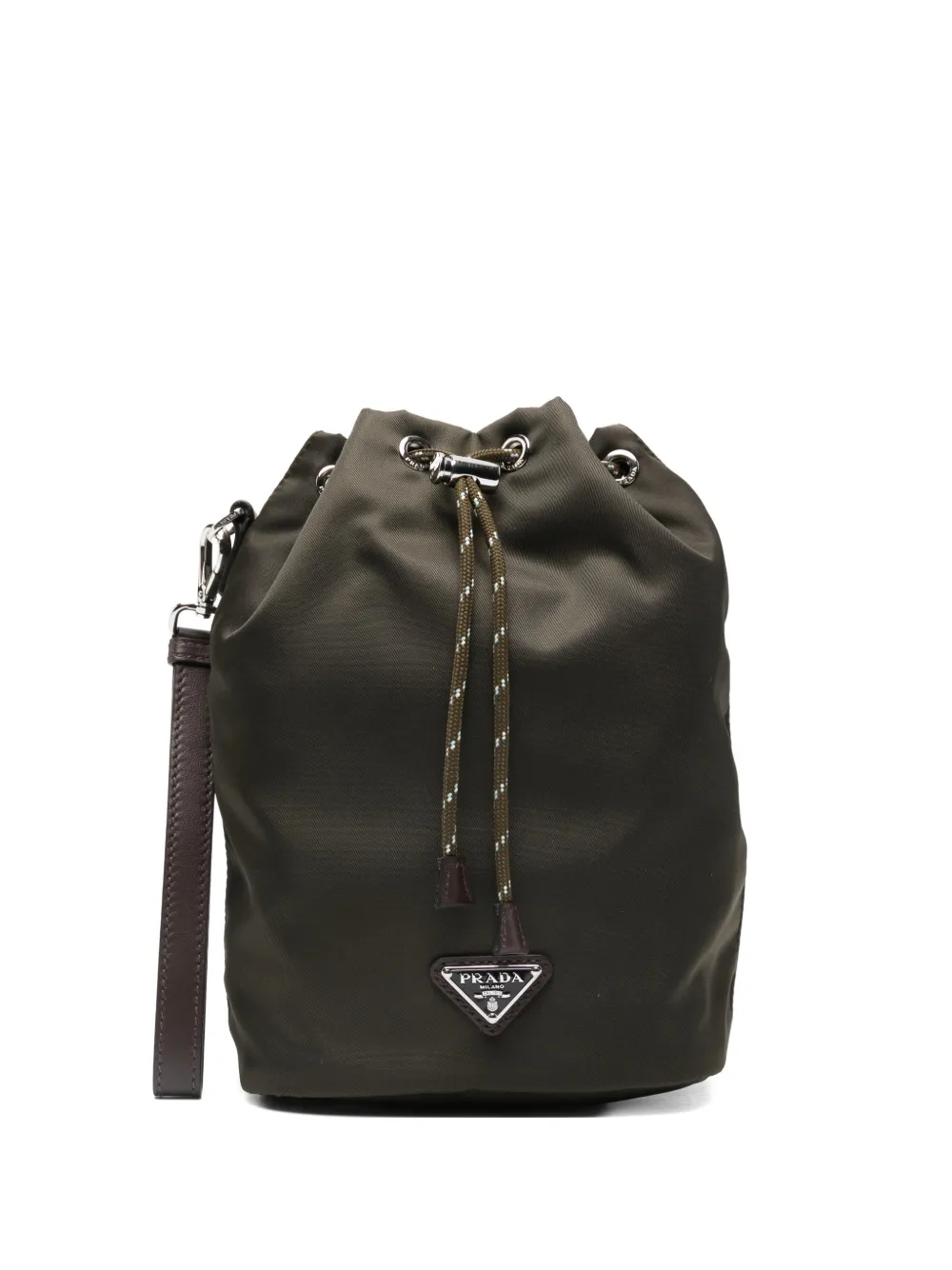 Сумка-клатч с нашивкой-логотипом и кулиской Prada, зеленый
Сумка-клатч с нашивкой-логотипом и кулиской Prada, зеленый