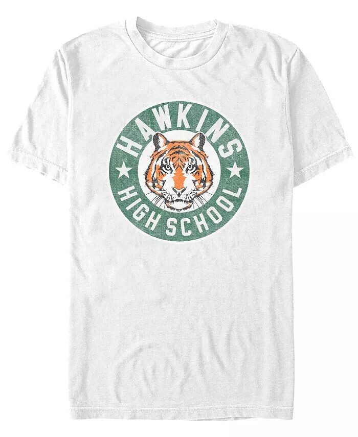 Мужская футболка с коротким рукавом с эмблемой тигра «Очень странные дела» Хокинса Хай Fifth Sun, белый
Мужская футболка с коротким рукавом с эмблемой тигра «Очень странные дела» Хокинса Хай Fifth Sun, белый