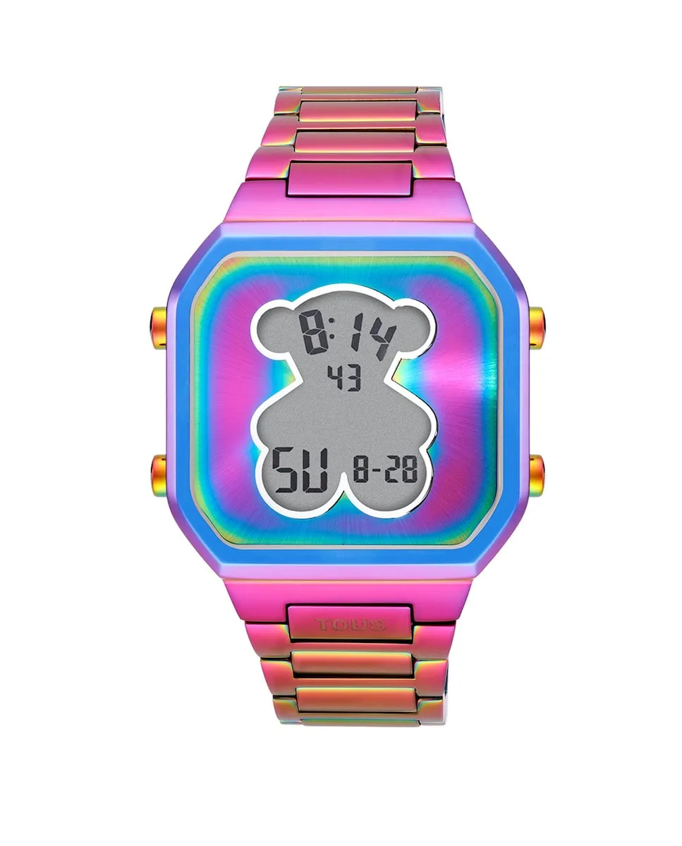 Женские цифровые часы D-Bear с браслетом из переливающейся стали с IP-покрытием Tous, розовый
Женские цифровые часы D-Bear с браслетом из переливающейся стали с IP-покрытием Tous, розовый