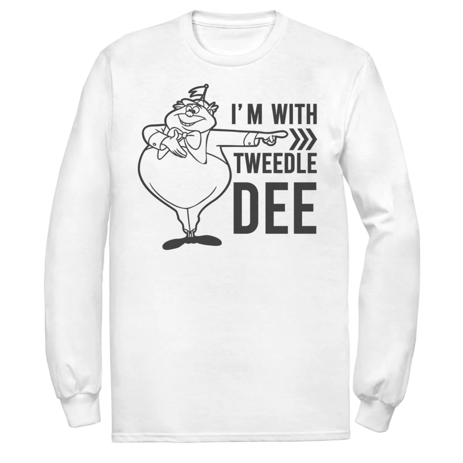 Мужская футболка Disney «Алиса в стране чудес» I'm With Tweedledee Licensed Character
Мужская футболка Disney «Алиса в стране чудес» I'm With Tweedledee Licensed Character