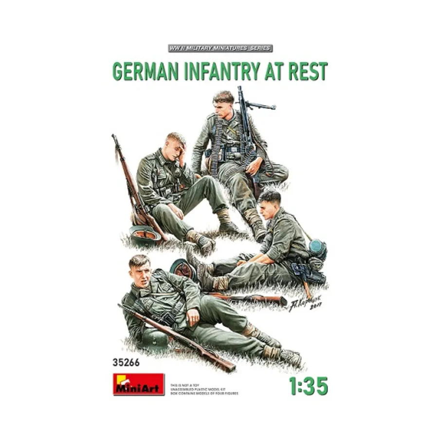Немецкая пехота на отдыхе, WWII Military Miniatures Series (1:35) (MiniArt Models)
Немецкая пехота на отдыхе, WWII Military Miniatures Series (1:35) (MiniArt Models)