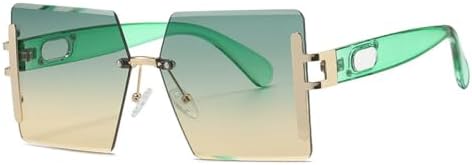 Солнцезащитные очки большого размера без оправы 2027 года для женщин и мужчин. Модные солнцезащитные очки в винтажном стиле, розовые, с защитой от УФ-излучения UV400 MTZJH, Green Yellow
Солнцезащитные очки большого размера без оправы 2027 года для женщин и мужчин. Модные солнцезащитные очки в винтажном стиле, розовые, с защитой от УФ-излучения UV400 MTZJH, Green Yellow