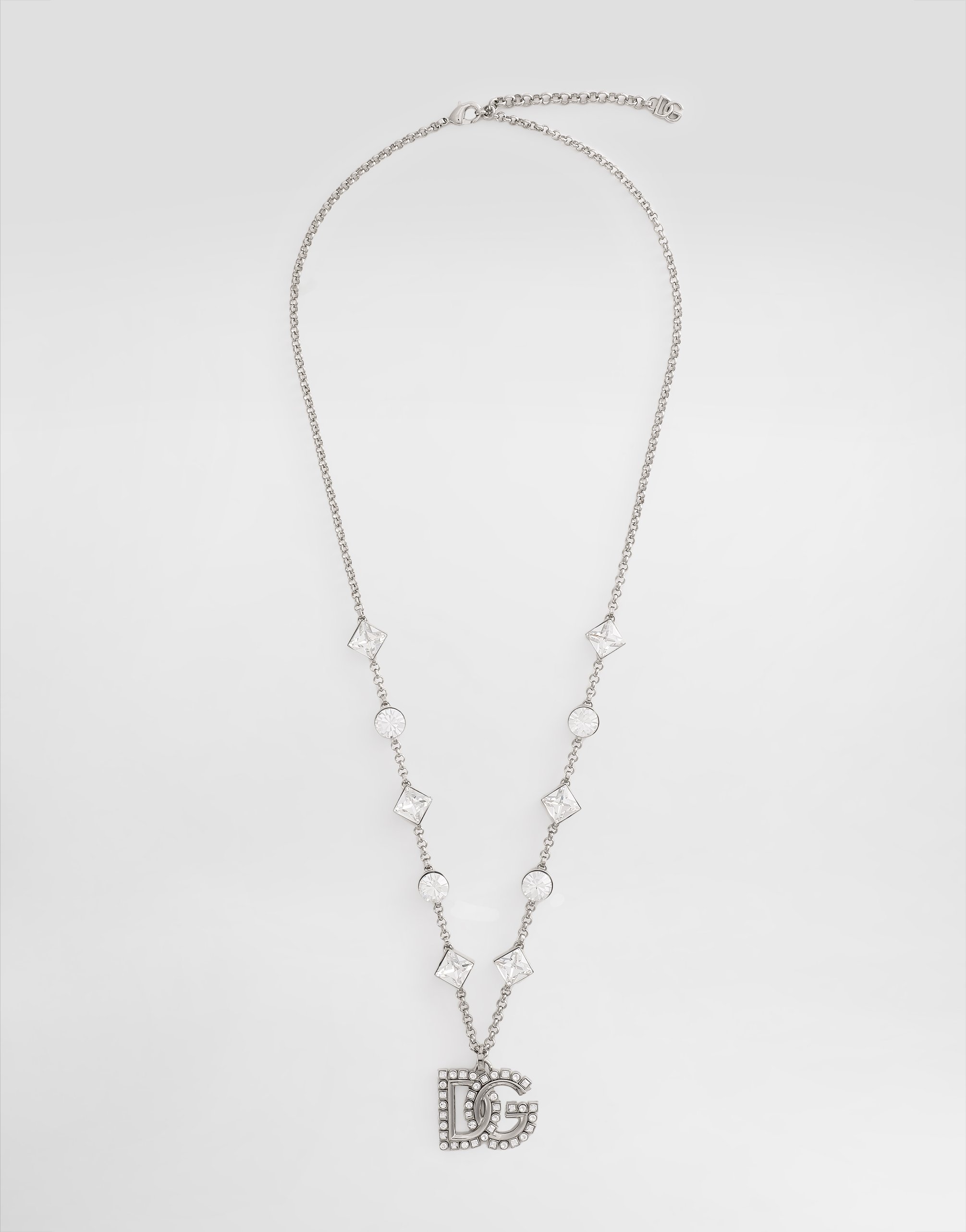 Цепочка с мелкими звеньями, украшенная логотипом dg с отделкой из страз и декоративными элементами Dolce & Gabbana, серебряный
Цепочка с мелкими звеньями, украшенная логотипом dg с отделкой из страз и декоративными элементами Dolce & Gabbana, серебряный