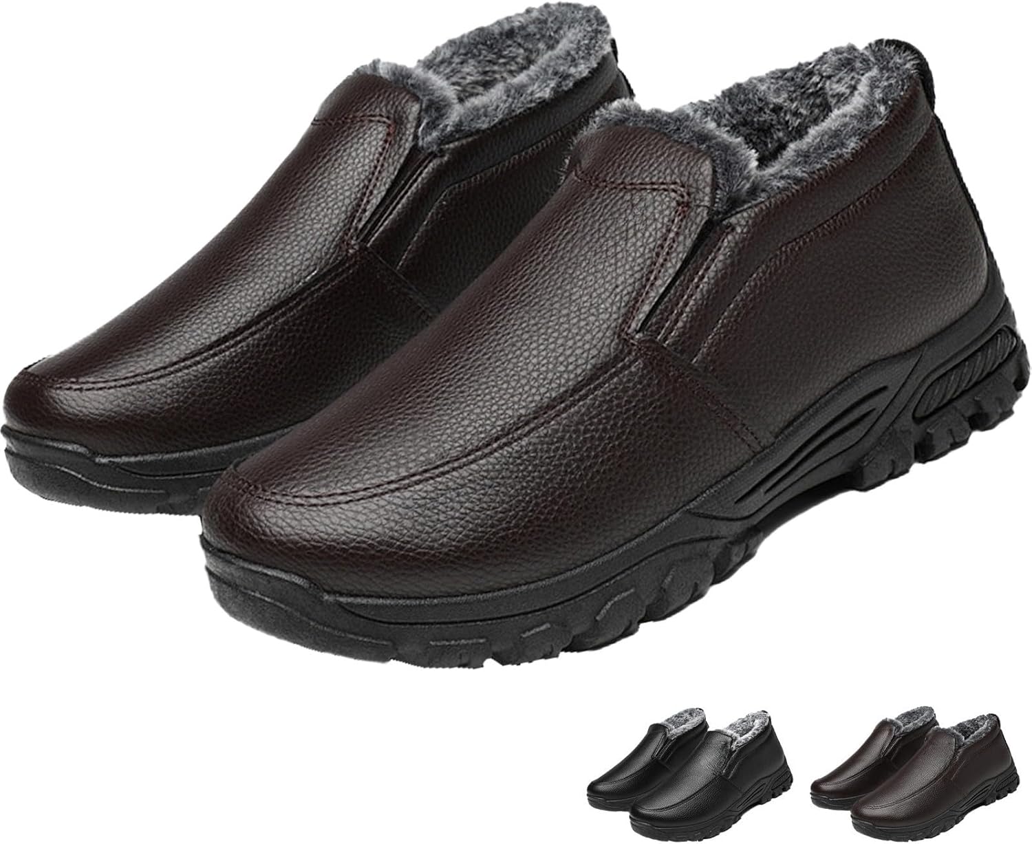 Мужские зимние ботинки GHTRHSB с водонепроницаемой и утепленной меховой подкладкой, ботинки с противоскользящей подошвой, слипоны для снега, коричневый
Мужские зимние ботинки GHTRHSB с водонепроницаемой и утепленной меховой подкладкой, ботинки с противоскользящей подошвой, слипоны для снега, коричневый