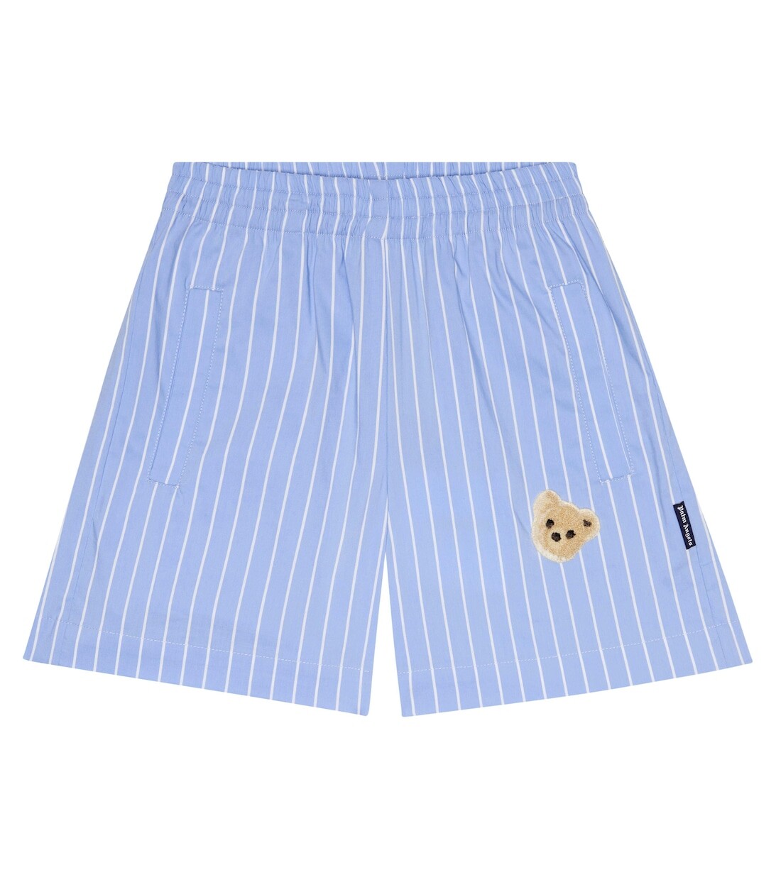 Шорты из смесового хлопка с аппликацией в полоску Palm Angels, синий
Шорты из смесового хлопка с аппликацией в полоску Palm Angels, синий