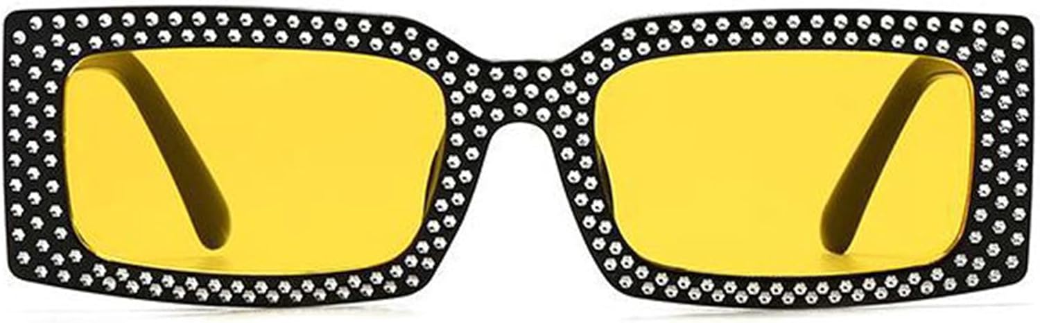 Willochra Модные прямоугольные солнцезащитные очки с кристаллами для женщин, квадратные солнцезащитные очки со стразами, блестящие очки для вечеринок, очки в стиле Y2k, Black Yellow
Willochra Модные прямоугольные солнцезащитные очки с кристаллами для женщин, квадратные солнцезащитные очки со стразами, блестящие очки для вечеринок, очки в стиле Y2k, Black Yellow