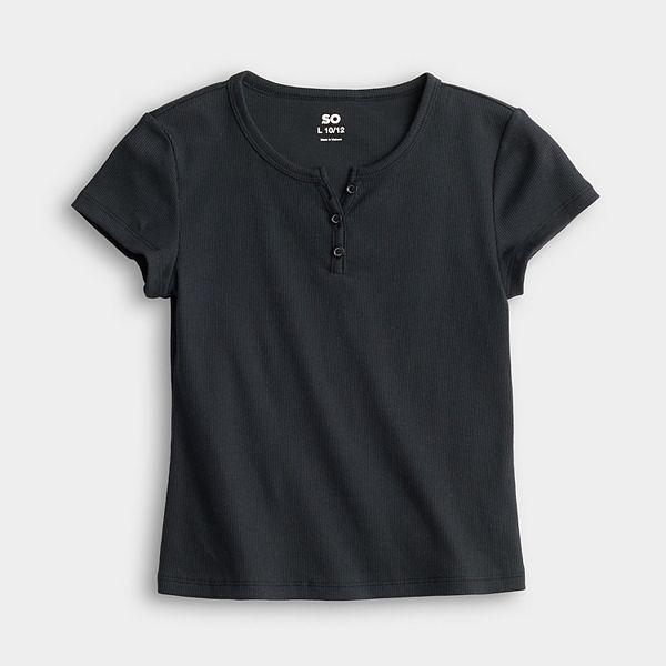 Детская футболка с коротким рукавом и планкой So, Black Luxe
Детская футболка с коротким рукавом и планкой So, Black Luxe