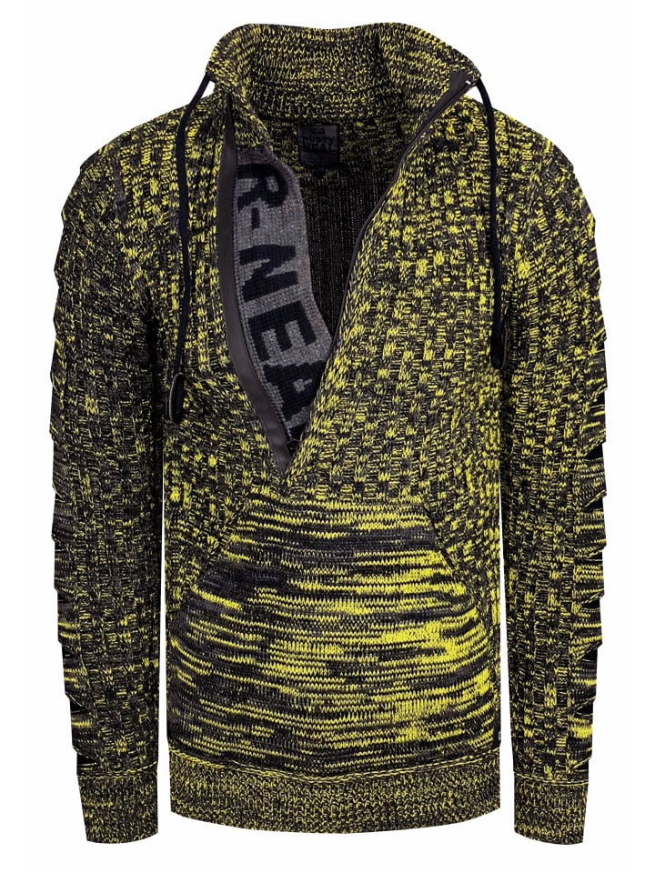 Свитер толстой вязки с воротником-стойкой, застегивающийся на молнию на 1/2 дюйма, антрацитово-желтый цвет Rusty Neal
Свитер толстой вязки с воротником-стойкой, застегивающийся на молнию на 1/2 дюйма, антрацитово-желтый цвет Rusty Neal