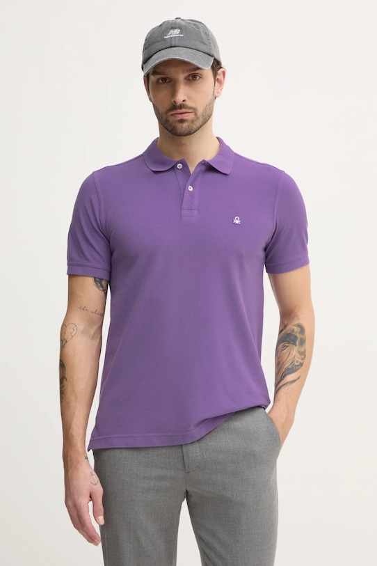 Хлопковая поло United Colors Of Benetton, фиолетовый
Хлопковая поло United Colors Of Benetton, фиолетовый