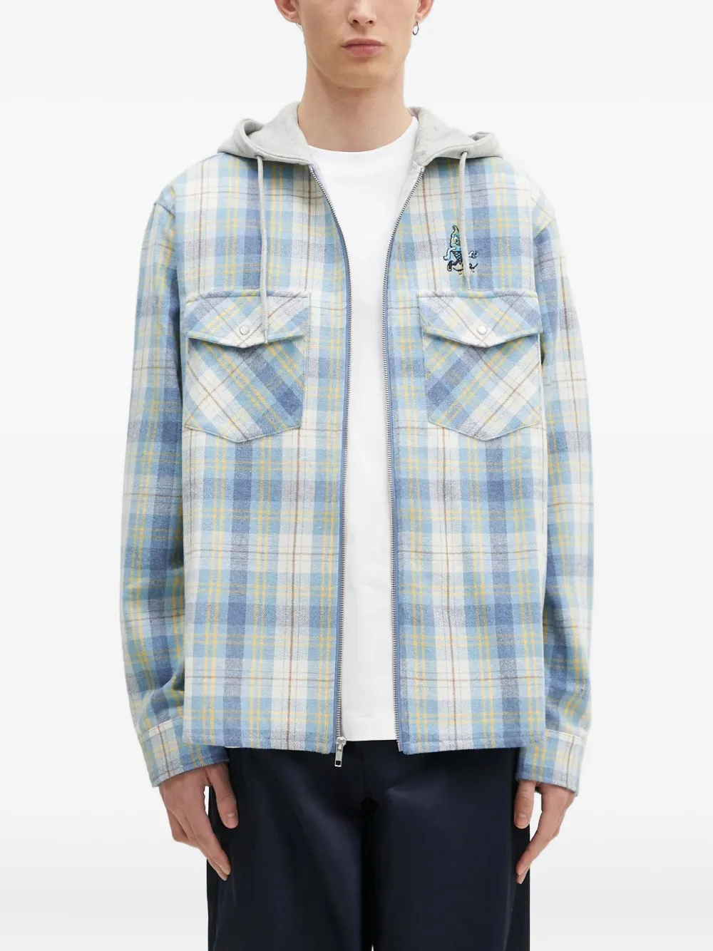 Клетчатая рубашка с капюшоном ICECREAM, синий
Клетчатая рубашка с капюшоном ICECREAM, синий