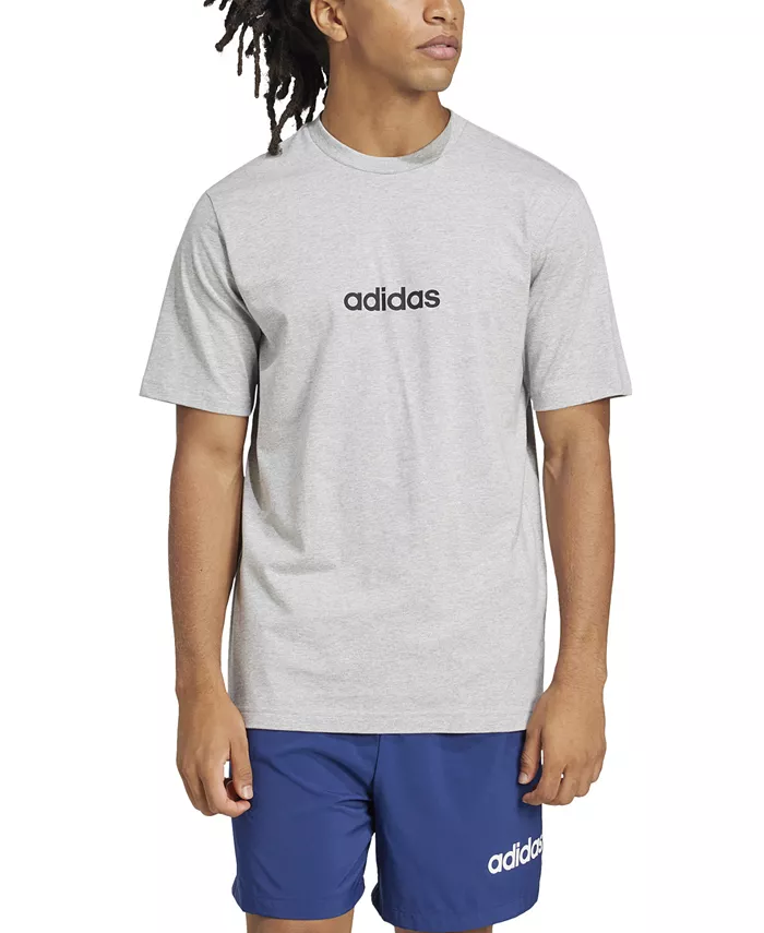 Мужская футболка Essentials Regular-Fit с линейным логотипом Adidas, серый
Мужская футболка Essentials Regular-Fit с линейным логотипом Adidas, серый
