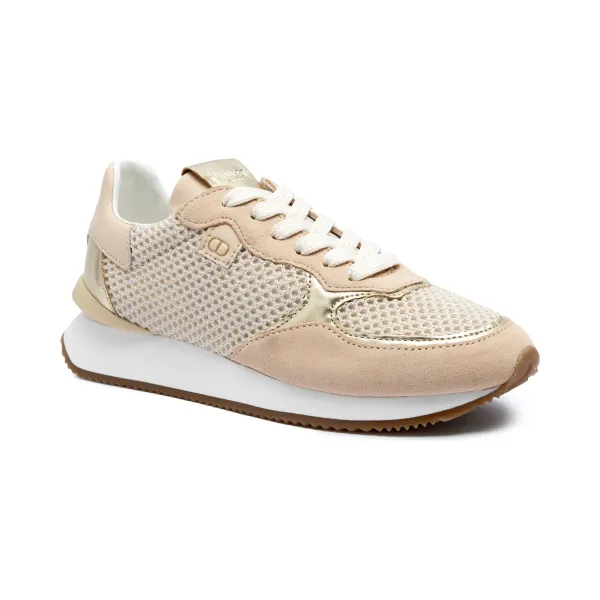 Беговые кроссовки из ткани с добавлением кожи Twin-Set, бежевый
Беговые кроссовки из ткани с добавлением кожи Twin-Set, бежевый