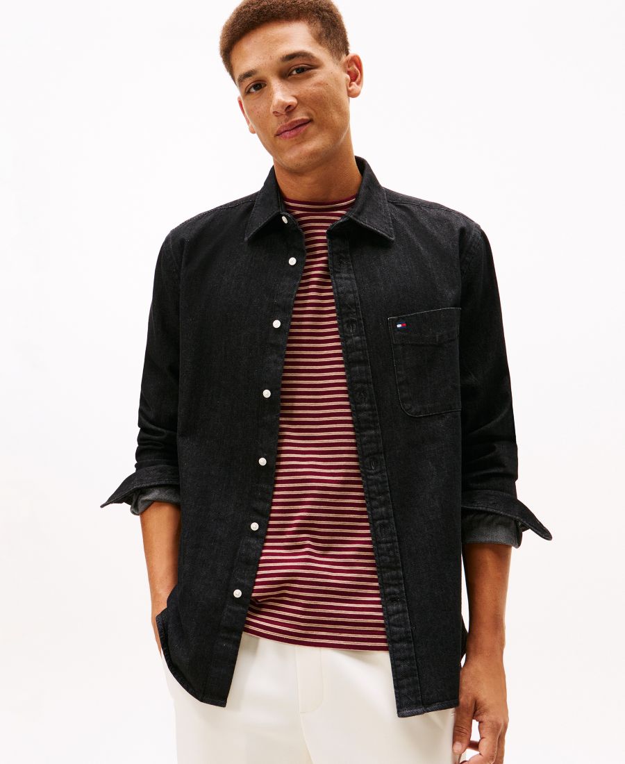 Мужская джинсовая рубашка с длинными рукавами Tommy Hilfiger, Black Denim
Мужская джинсовая рубашка с длинными рукавами Tommy Hilfiger, Black Denim