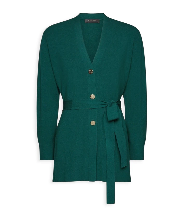 Длинный кардиган с поясом Elena Mirã², зеленый
Длинный кардиган с поясом Elena Mirã², зеленый