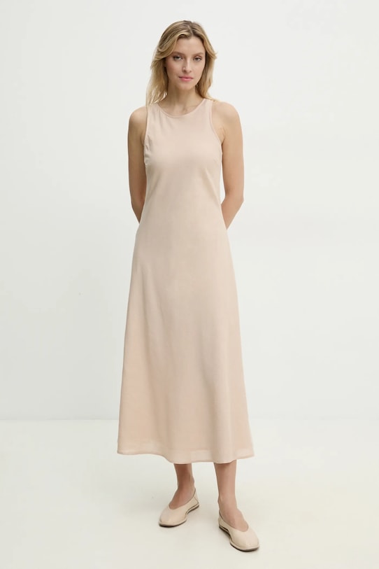 Платье с льняной тканью Answear.Lab, бежевый
Платье с льняной тканью Answear.Lab, бежевый