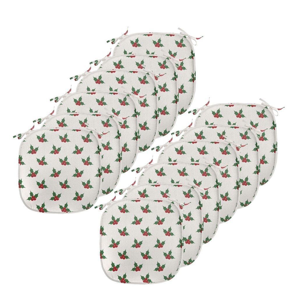 ABAKUHAUS Рождественские подушки для обеденного стула Holly Berries Декоративная водонепроницаемая подушка с ремнями для кухонных сидений 40 см x 40 см Упаковка из 12 шт. Зеленый Белый Красный
ABAKUHAUS Рождественские подушки для обеденного стула Holly Berries Декоративная водонепроницаемая подушка с ремнями для кухонных сидений 40 см x 40 см Упаковка из 12 шт. Зеленый Белый Красный