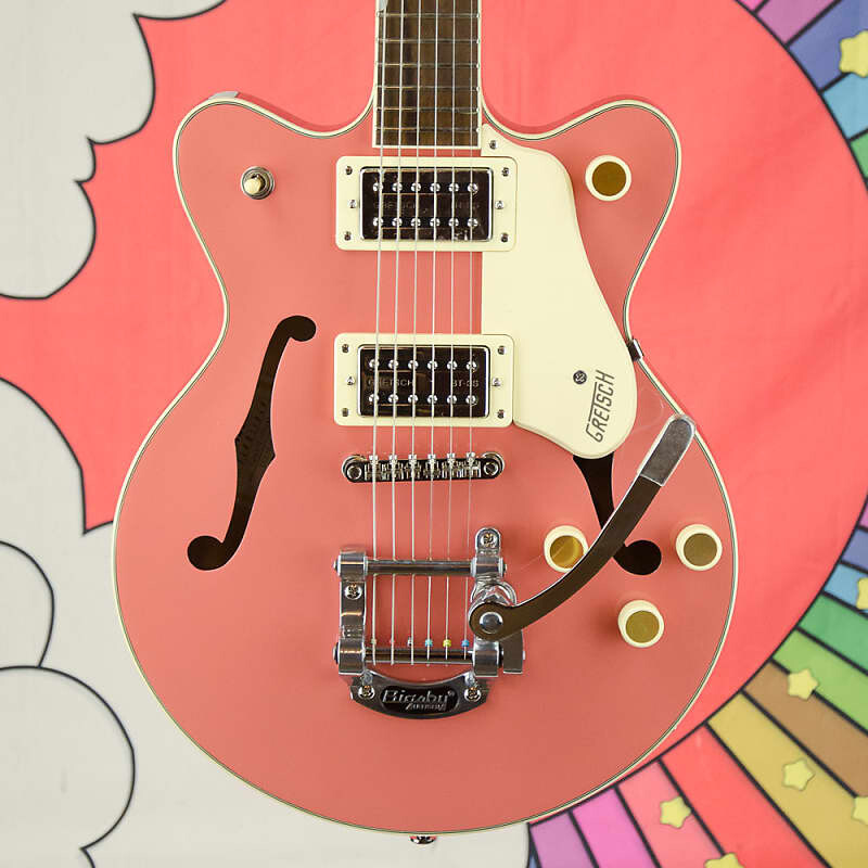 Электрогитара GRETSCH G2655T STREAMLINER CENTER BLOCK JR. DOUBLE-CUT WITH BIGSBYLaurel Fingerboard, Coral
Электрогитара GRETSCH G2655T STREAMLINER CENTER BLOCK JR. DOUBLE-CUT WITH BIGSBYLaurel Fingerboard, Coral
