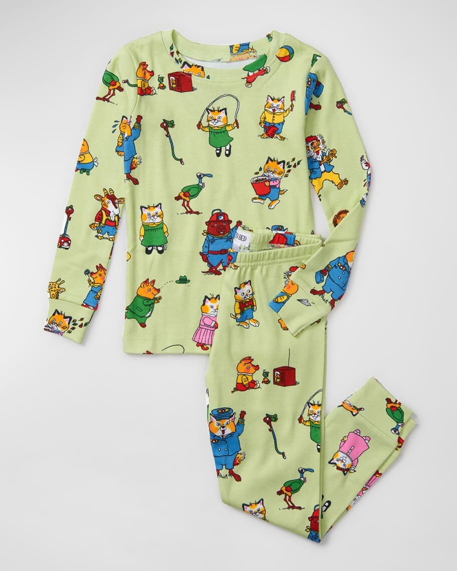 Подарочный набор с книгой и пижамой Busy Busy World для мальчика Ричарда Скарри, размер 2–7 Books To Bed