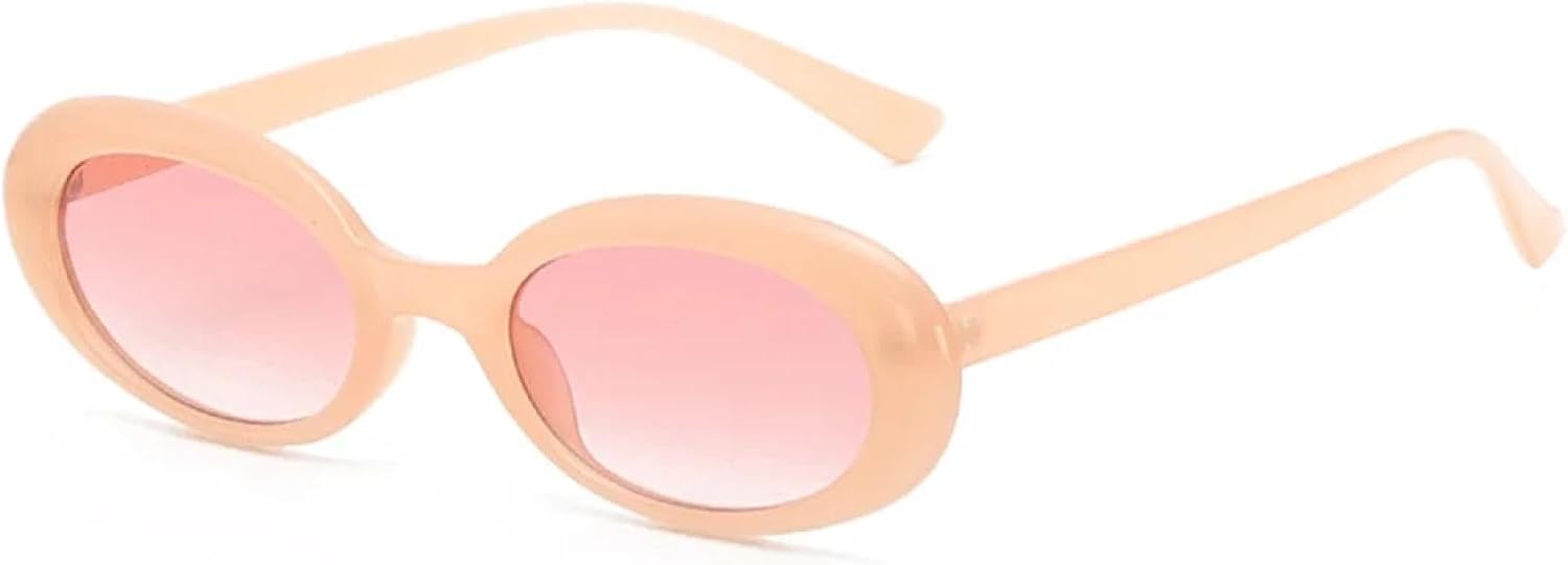 Ретро овальные солнцезащитные очки в маленькой оправе для женщин и мужчин, очки желейного цвета, защита от УФ-излучения UV400, модные солнцезащитные очки с овальными линзами TKKTLLT, Jelly Pink
Ретро овальные солнцезащитные очки в маленькой оправе для женщин и мужчин, очки желейного цвета, защита от УФ-излучения UV400, модные солнцезащитные очки с овальными линзами TKKTLLT, Jelly Pink