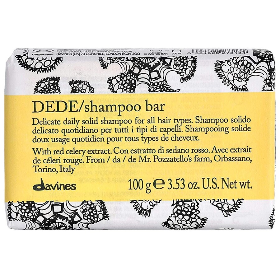 Твердый деликатный шампунь DEDE для ежедневного использования Davines, 3.53 oz/100 g
Твердый деликатный шампунь DEDE для ежедневного использования Davines, 3.53 oz/100 g