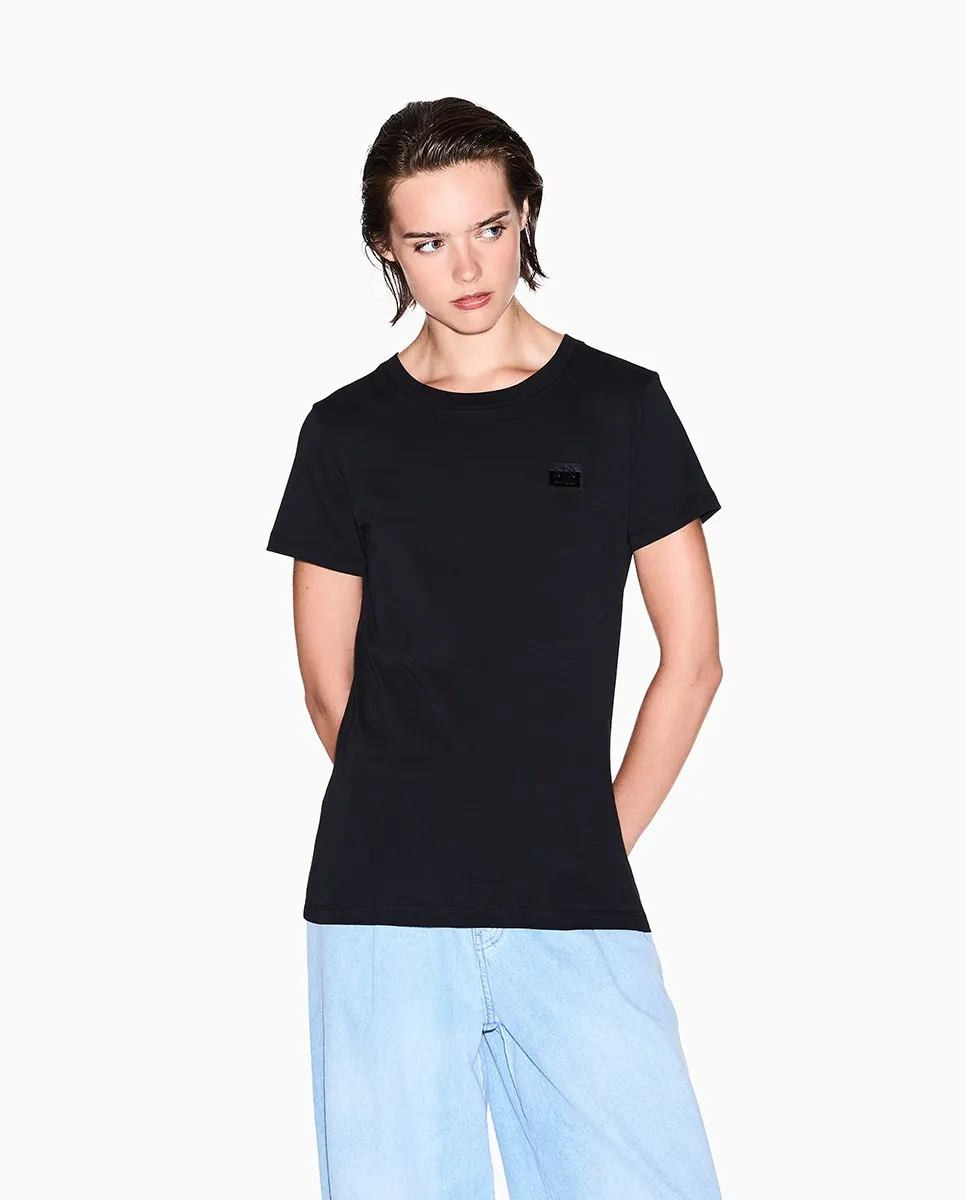 Женская футболка с коротким рукавом с логотипом-патчем Armani Exchange, черный
Женская футболка с коротким рукавом с логотипом-патчем Armani Exchange, черный