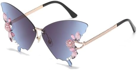 Женские солнцезащитные очки 2027 года с бриллиантовой бабочкой, защита от УФ-излучения, винтажные металлические безободковые солнцезащитные очки, украшение для очков MTZJH, 6
Женские солнцезащитные очки 2027 года с бриллиантовой бабочкой, защита от УФ-излучения, винтажные металлические безободковые солнцезащитные очки, украшение для очков MTZJH, 6