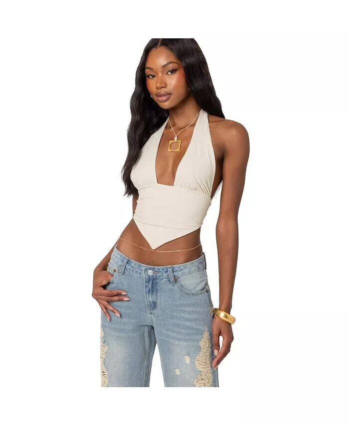 Женский топ с треугольной бретелькой и открытой спиной Edikted, бежевый
Женский топ с треугольной бретелькой и открытой спиной Edikted, бежевый