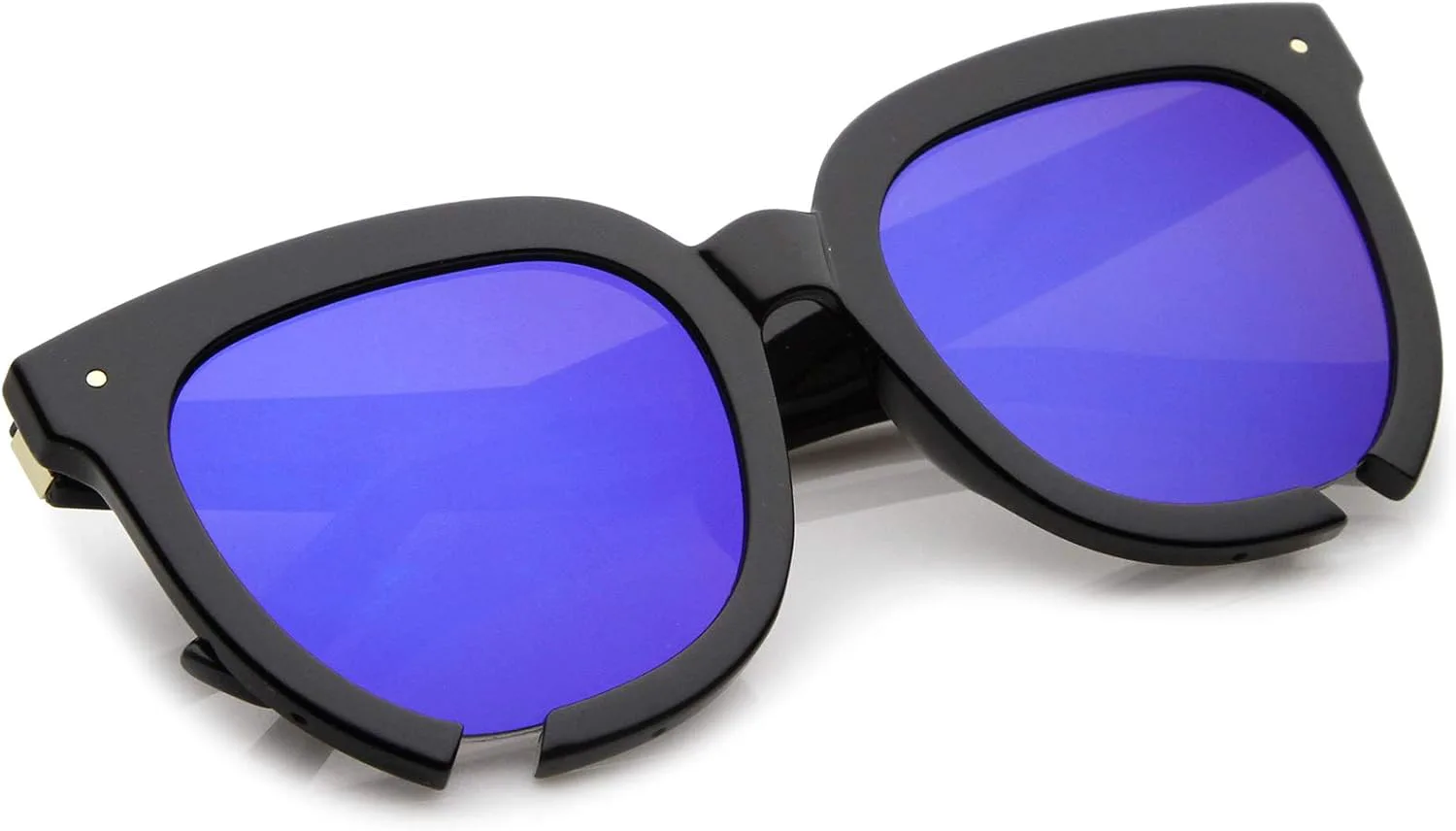 Солнцезащитные очки zeroUV с увеличенным вырезом, квадратными цветными зеркальными плоскими линзами в роговой оправе, диаметр линз 54 мм, Black / Blue Mirror
Солнцезащитные очки zeroUV с увеличенным вырезом, квадратными цветными зеркальными плоскими линзами в роговой оправе, диаметр линз 54 мм, Black / Blue Mirror