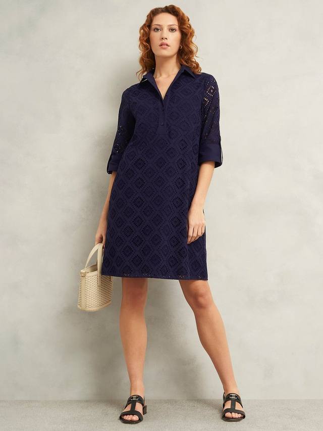 Marcia Broderie Tunic Dress Hobbs, Navy Blue
Marcia Broderie Tunic Dress Hobbs, Navy Blue