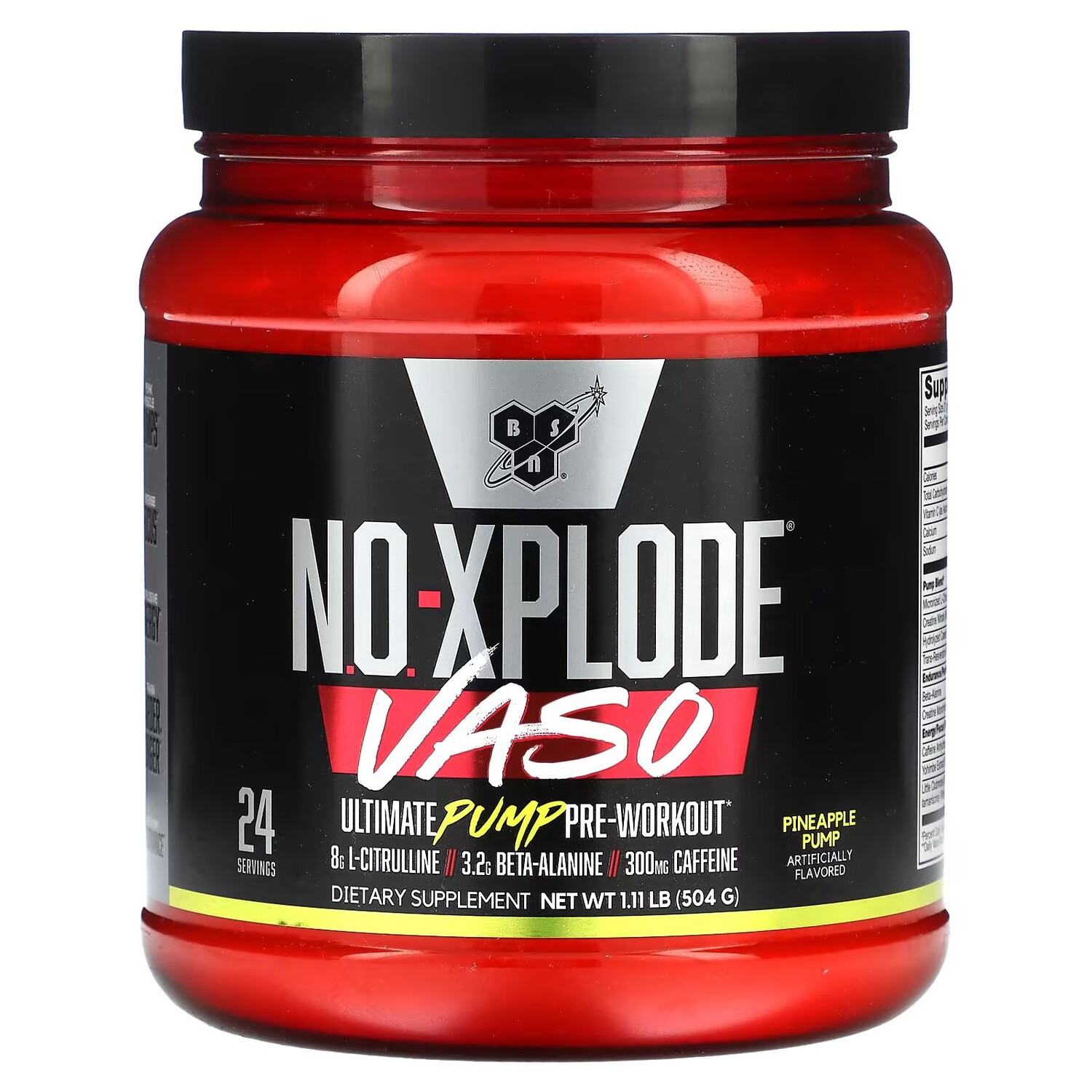 No-Xplode VASO, Предтренировочный комплекс Ultimate Pump, ананасовый насос, 1,11 фунта (504 г) Bsn
No-Xplode VASO, Предтренировочный комплекс Ultimate Pump, ананасовый насос, 1,11 фунта (504 г) Bsn