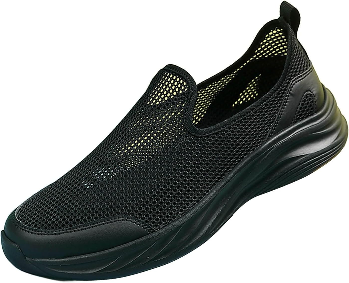Мужские сетчатые туфли Нескользящие легкие прогулочные туфли Слипоны с вырезами Широкая посадка Дышащие кроссовки Generic, черный
Мужские сетчатые туфли Нескользящие легкие прогулочные туфли Слипоны с вырезами Широкая посадка Дышащие кроссовки Generic, черный
